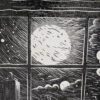 moon-and-clouds-window-mosaic-detail Handmade Black and White Moon Window Mosaic Mural Wall Art