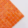 Orange Peach Square Glass Mosaic Tile for Bathroom Wall and Backsplash