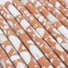 Orange Terrazzo Rounded Fluted Mosaic Wall Tile