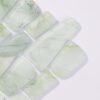 pale-green-irregular-glass-mosaic-tile-detail Biophilic Light Green Pebble Glass Mosaic Modern Floor Tile