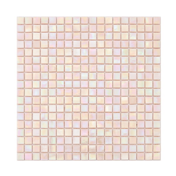 Pink Iridescent Square Glass Wall Tile Shower and Backsplash Mosaic