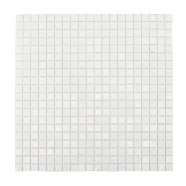 pearly-white-glass-square-mosaic-tile-full-sheet Pearlescent White Square Glass Pool Tile Waterline Spa and Shower Walls Mosaic