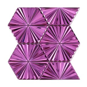 Pink Fan Triangle Stainless Steel Metal Tile