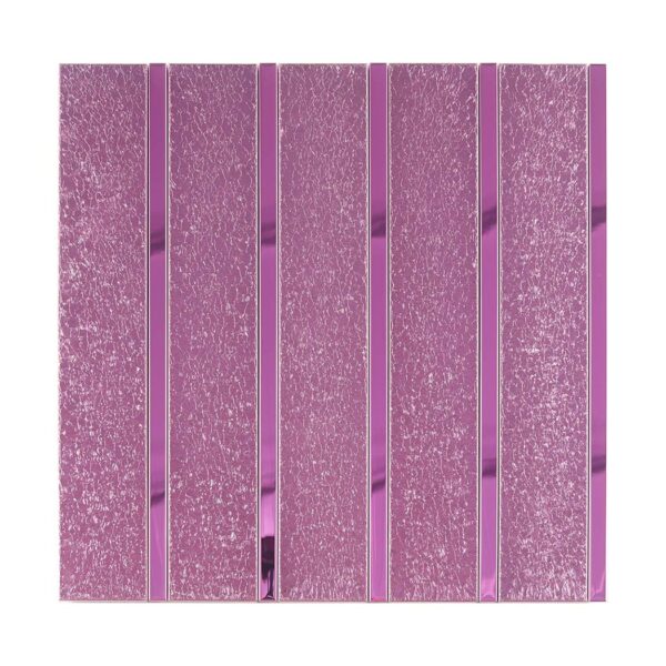 purple-glitter-vertical-stacked-mosaic-tile-strips Luxury Purple Vertical Stacked Metal Bathroom Bar Tile