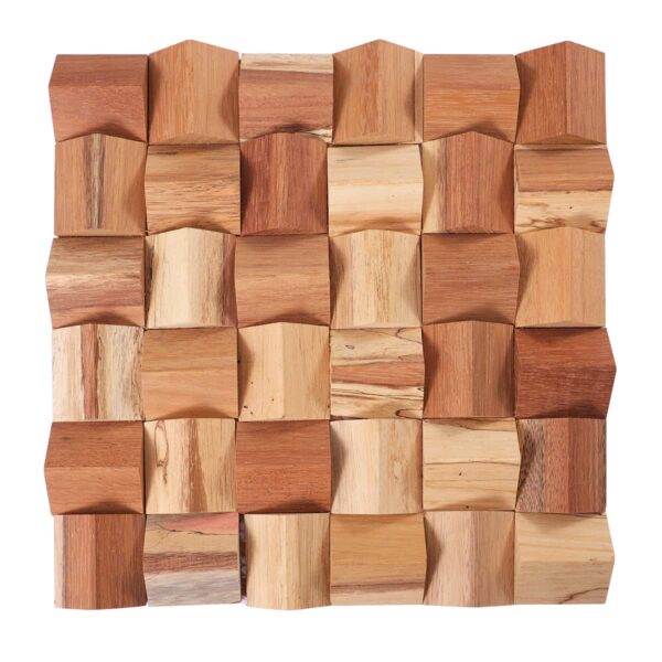 pyramid-wood-mosaic-tile-front-view 3D Pyramid Natural Wood Mosaic Tile for Accent Walls