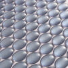 raised-blue-gray-oval-glass-mosaic-pattern Glossy Blue Oval Glass Mosaic Tile