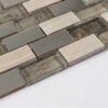 raised-cream-stone-glass-metal-mosaic-side-view Cream Gray Stone Glass Metal Wall Subway Mosaic Tile