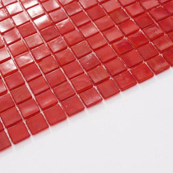 Red Square Glass Mosaic Backsplash Wall Floor Tile
