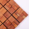 3D Textured Red Solid Wood Mosaic Tile Panel for Warm Accent Walls