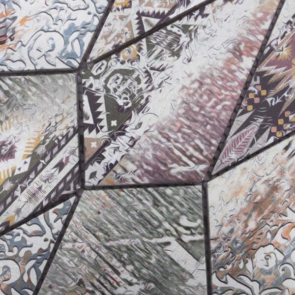 Retro Grey Diamond Shaped Aluminum Metal Mosaic Wall Tile