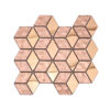 rose-gold-diamond-metal-mosaic-tile-edge-detail Rose Gold Stainless Steel Diamond Wall Mosaic for Contemporary Shower and Living Hall Tiles