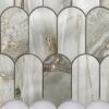 Sage Green Fish Scale Aluminum Mosaic Tile