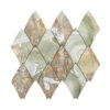 Sage Green Rust Leaf Shape Aluminum Mosaic Tile