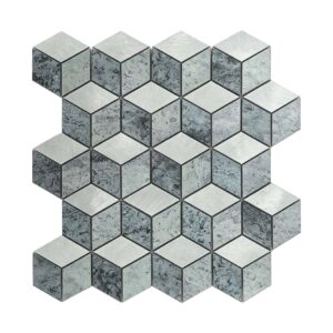 Silver Gray Hexagon Metal Tile Aluminum Wall Mosaic