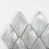 Modern Brushed Silver Leaf Shape Aluminum Wall Tile