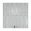 Modern Silver Metallic Linear Glass Strip Tile