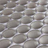 Smoky Gray Oval Glass Mosaic Spa Accent Wall Tile