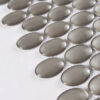 Smoky Gray Oval Glass Mosaic Spa Accent Wall Tile