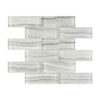 Soft Gray Stripe Glass Subway Tile For Spa Accent Wall