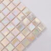 Pearlescent Soft Pink Square Glass Mosaic Tile