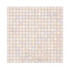 Pearlescent Soft Pink Square Glass Mosaic Tile
