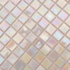 Pearlescent Soft Pink Square Glass Mosaic Tile