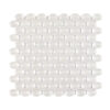 White Oval Glass  Shower And Vanity Backsplash Mosaic Tile