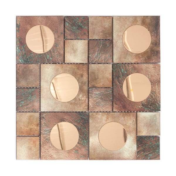 Bronze Aluminum and Glass Decorative Wall Surface Metal Mosaic Tile