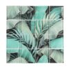 teal-gray-tropical-leaf-glass-mosaic-tile-sheet Teal Gray Tropical Leaf Glass Mosaic Shower Niches, Vanity Backsplashes and Powder Room Walls Tile