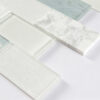 White Blue Marble Glass Subway Tile