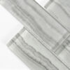 Soft Gray Stripe Glass Subway Tile For Spa Accent Wall