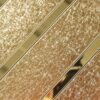 Modern Gold Glitter Metal Mosaic Vertical Subway Shower Bathroom Backsplash Tiles