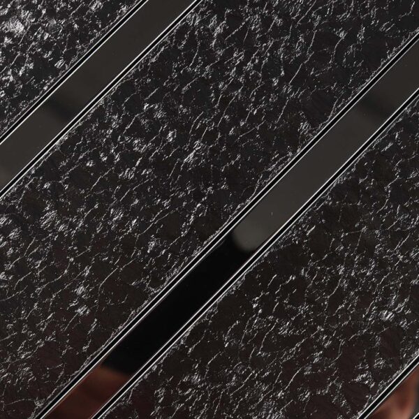 vertical-tile-shower-black-glitter-detail Industrial Black Glitter Metal Bathroom Mosaic Vertical Shower and Washroom Wall Tiles