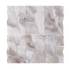 white-gray-irregular-glass-mosaic-tile-sheet Gray Irregular Pebble Glass Mosaic Tile for Shower Floors