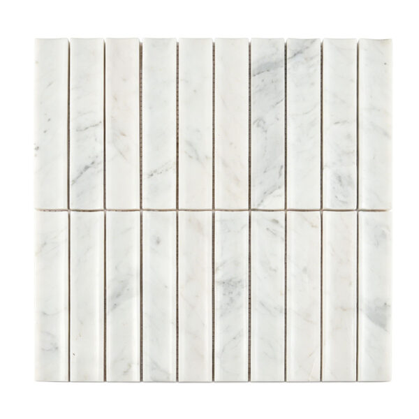 white-marble-curved-fluted-mosaic-tile-full-sheet 3D White Marble Curved Fluted Mosaic Bathroom Wall Tile