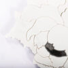 White Flower Waterjet Marble and Glass Mosaic Tile