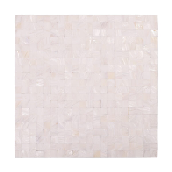 Peel and Stick White Shell Mosaic Wall Tile 15mm for Easy Decor