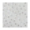 white-silver-iridescent-mixed-glass-mosaic-tile-full-sheet White Silver Iridescent Crystal Square Mosaic Tile