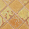 Yellow Iridescent Square Glass Tile Mosaic for Spa Walls and Fireplace Surrounds