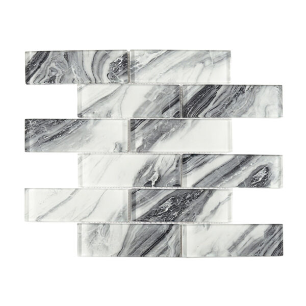 Storm Gray Glass Subway Wall Tile